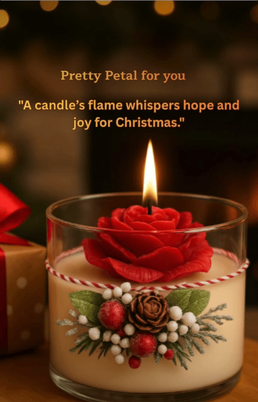 Little Christmas candles: gingerbread, trees, candy canes and stars